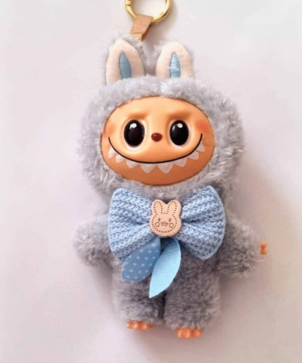 Jucarie de Plus Labubu, Micutul Monstru Pufos 17 cm,albastru