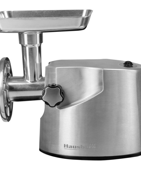 Masina tocat Hausberg HB-3445, 3200W, 2Kg/min, Impingator legume, Carcasa aluminiu, Motor cupru